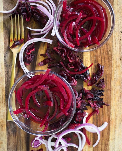 Hibiscus Pickled Red Onions