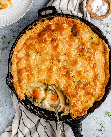 Blow Ya Mind Cheddar Broccoli Chicken Pot Pie