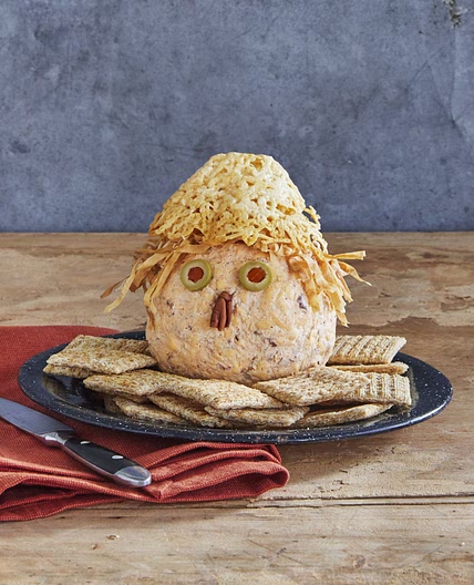 Halloween Scarecrow Cheese Ball