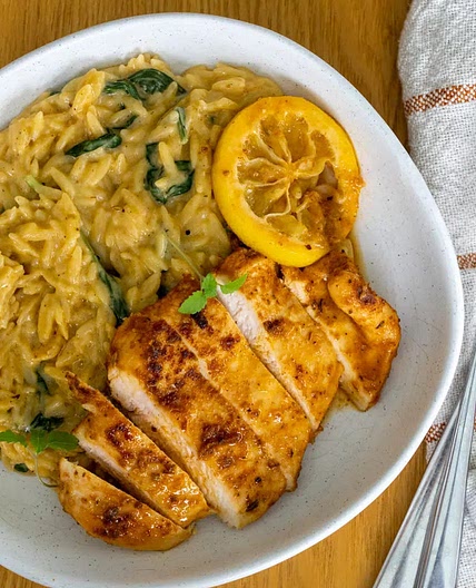 Creamy Lemon Chicken Risoni (Orzo)