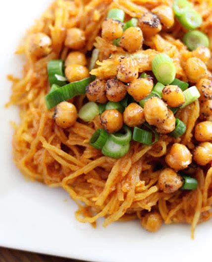 Spaghetti Squash Curry with Roasted Chickpeas
