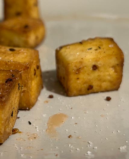Smokey marinated tofu