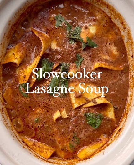 Slowcooker Lasagne Soup Bowls 🍅🍝 410 cals a bowl