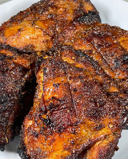 BBQ Spiced Baked Chicken Thighs