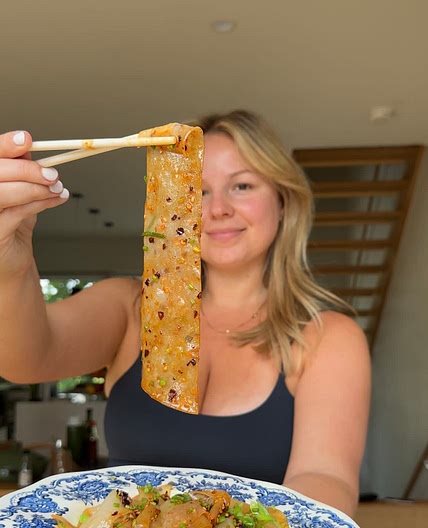 5 minute thick rice paper noodles 🌱