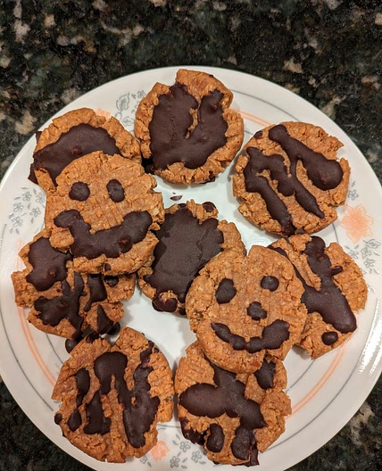 Honey Sweetened Peanut Butter Cookies