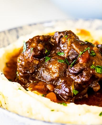 Slow braised oxtail