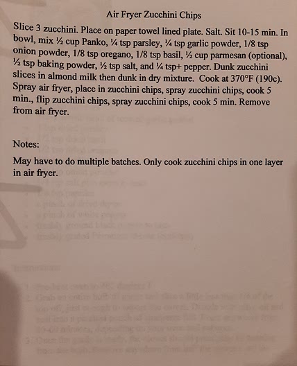Air Fryer Zucchini Chips