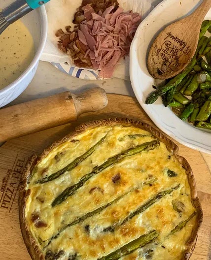 Easy Asparagus French Inspired Quiche