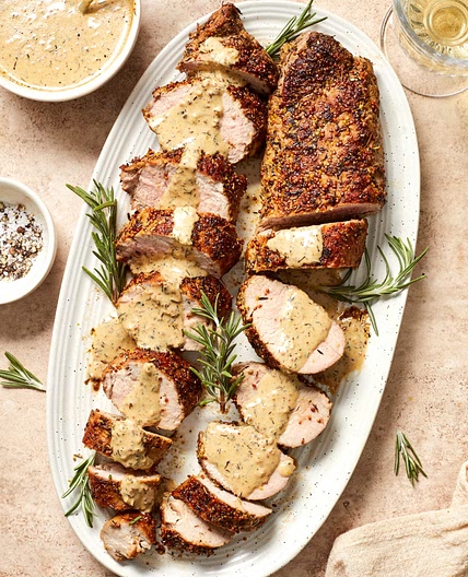 Best-Ever Pork Tenderloin with Dijon Cream Sauce