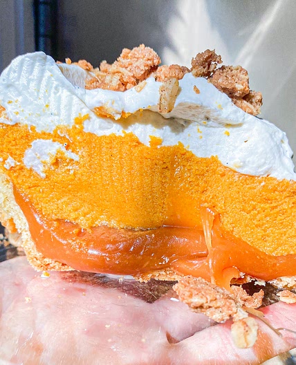 Pumpkin Caramel Pie Assembly