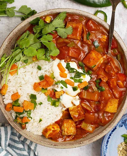 Easy Vegan Tofu Jalfrezi