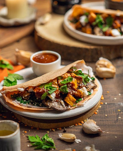 Vegan Red Lentil Brunch Wraps | Healthy Recipes | Grape Tree
