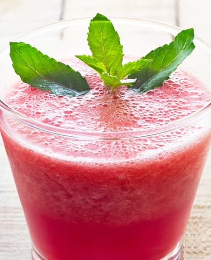Batido de sandía y melón meloso