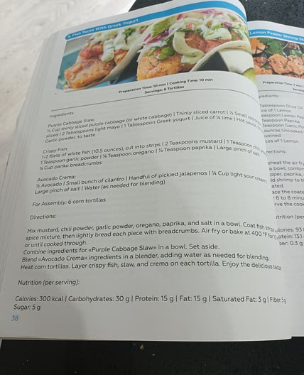 Fish Taco with Greek yogurt