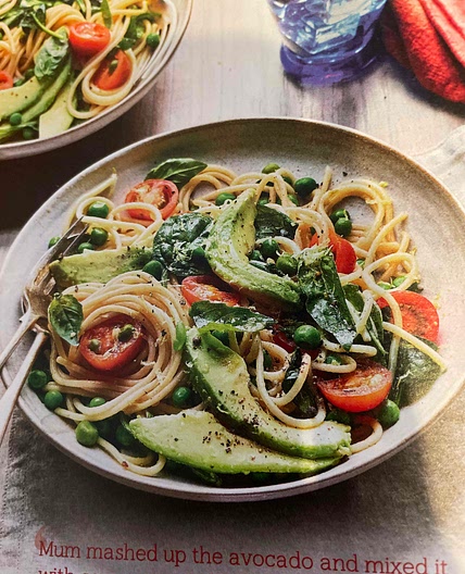 Creamy avocado pasta