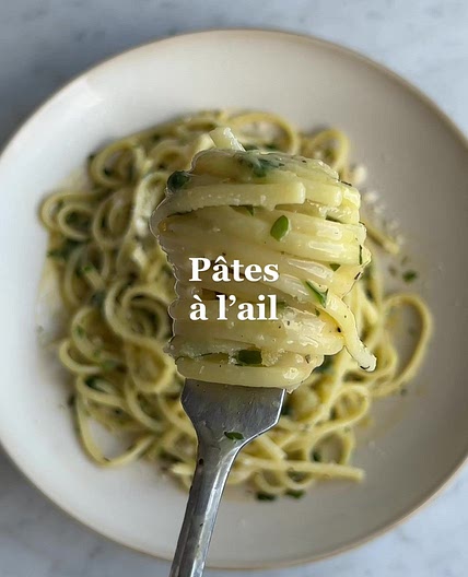 Pâtes à l'ail de @totocuistot