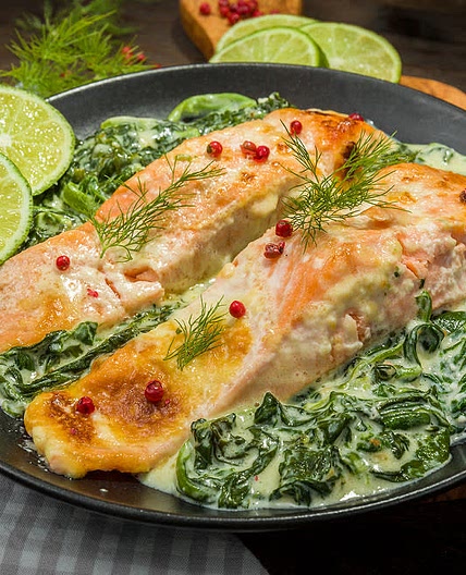 Saumon épinard