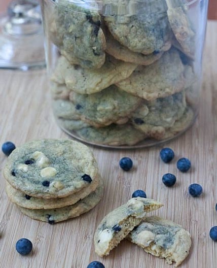 Blueberry White Chocolate Cookies