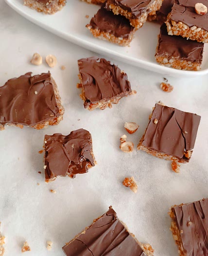 No Bake Chocolate Hazelnut Crunch