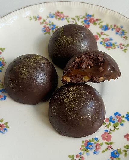 Salted Caramel Hazelnut Bonbons