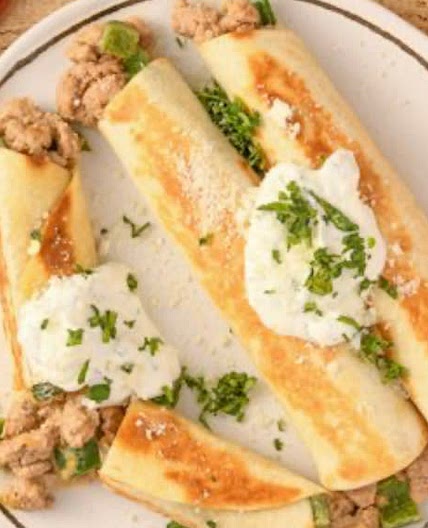 Pork and Poblano Flautas