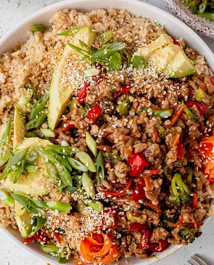 Ground Turkey Teriyaki Bowl