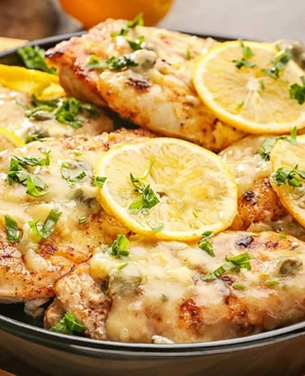 Pollo con eneldo y limón