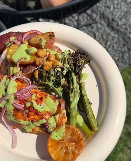 Harissa Chicken w/ Corriander Tahini Dressing