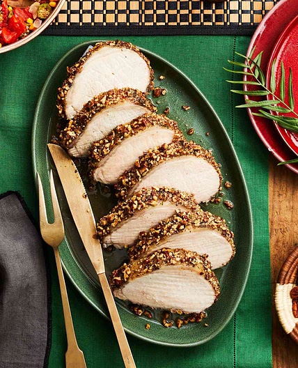 Pecan-Coated Pork Loin Roast