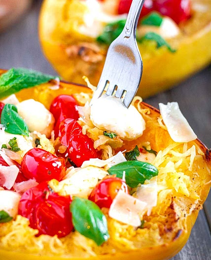 Roasted Spaghetti Squash with Tomato Chutney