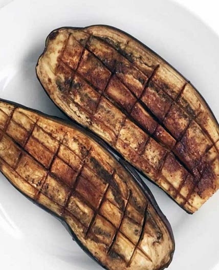 Berenjena asada al curry