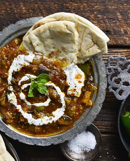 Borani Banjan Recipe (Afghan Eggplant with Garlic Yogurt Sauce)