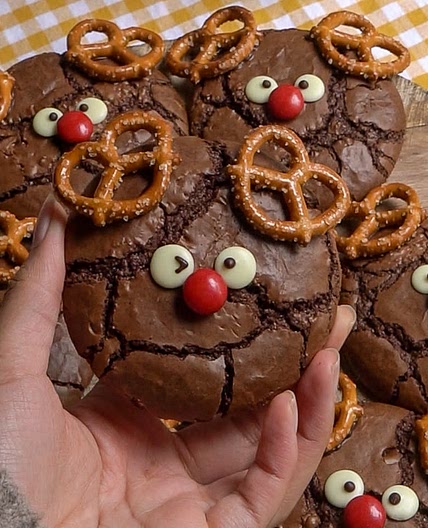 Reindeer Brownie Cookies 🎄