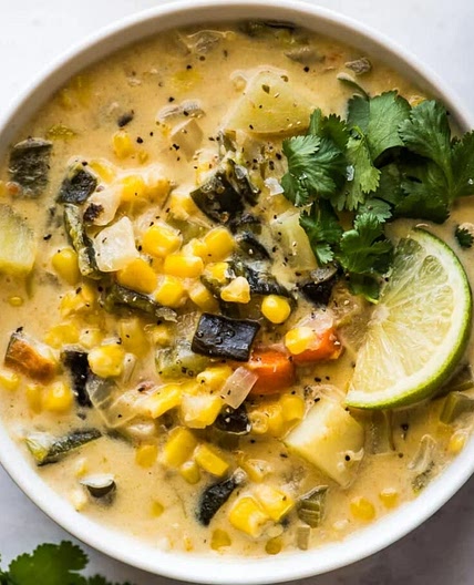 Roasted Pablano Corn Chowder