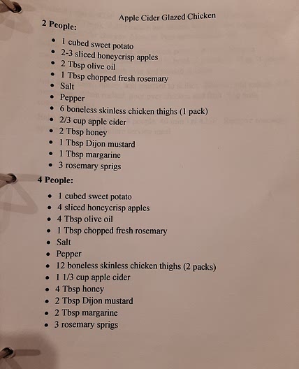 Apple Cider Glazed Chicken