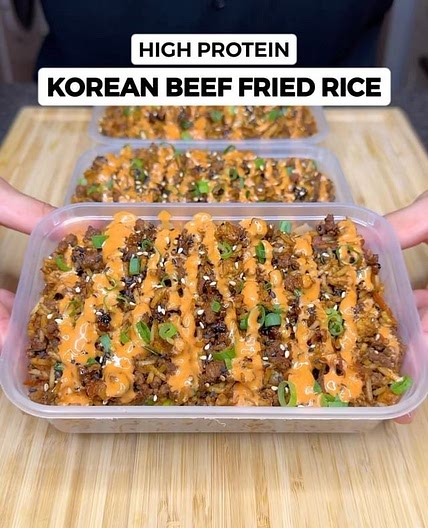 High Protein Korean Beef Fried Rice! Only 550 Calories!🥩🍚🔥