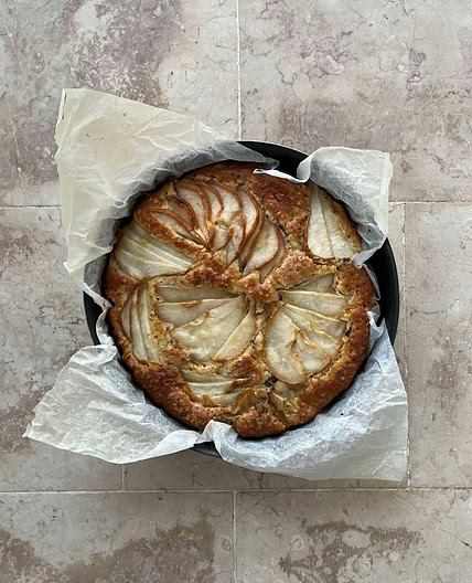 Torta cioccolato e pere