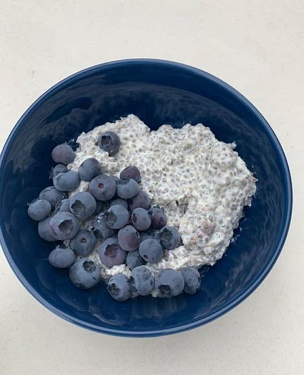Plain soy chia pudding