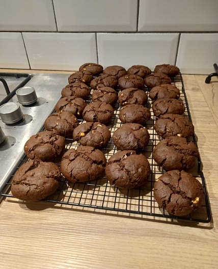Triple chocolate cookies