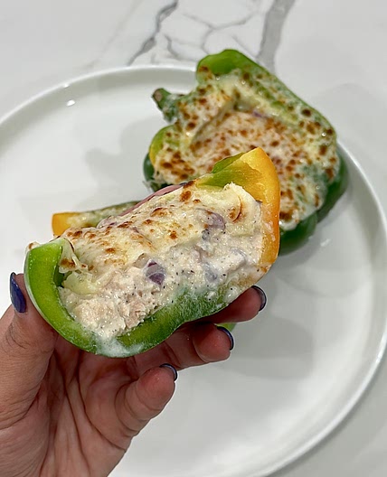 Bell pepper tuna melt