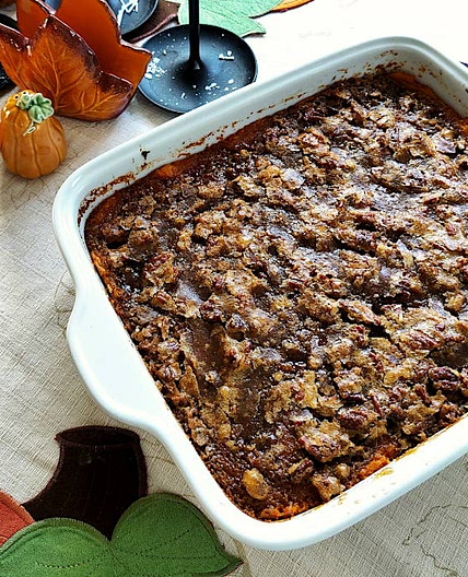Sweet Potato Casserole (Brown Sugar-Pecan Topping)