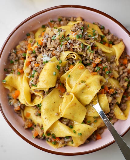 Pappardella al ragù bianco al whisky