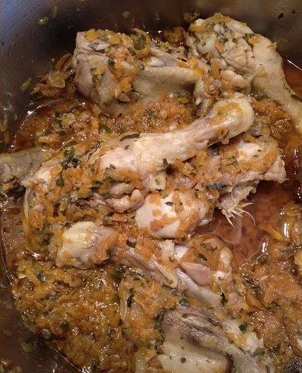 Frango de salsa e cenoura