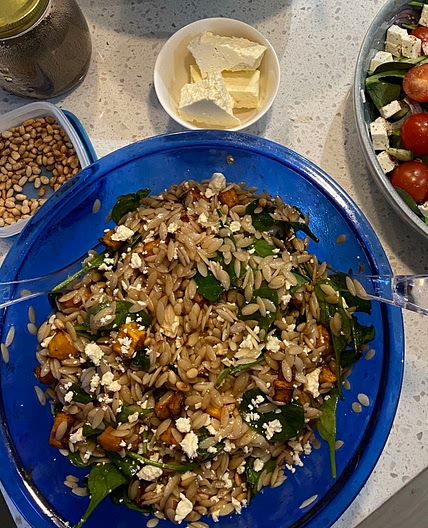 Orzo pasta salad