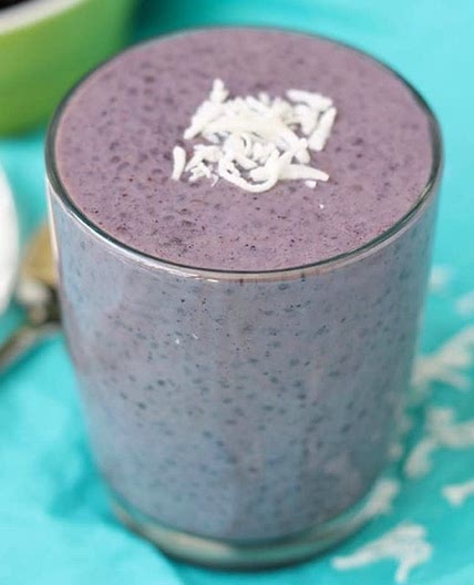 Blueberry Kefir Chia Pudding
