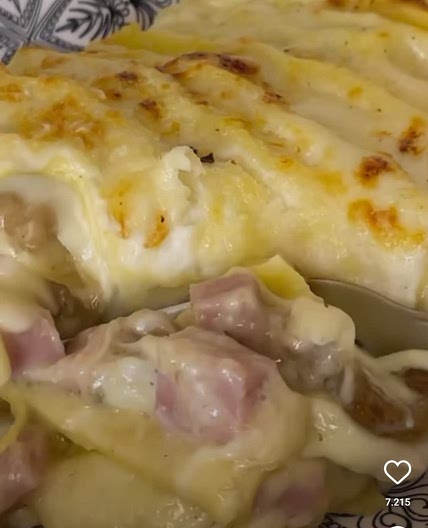 Schinken-Pilz-Lasagne mit Mozzarella