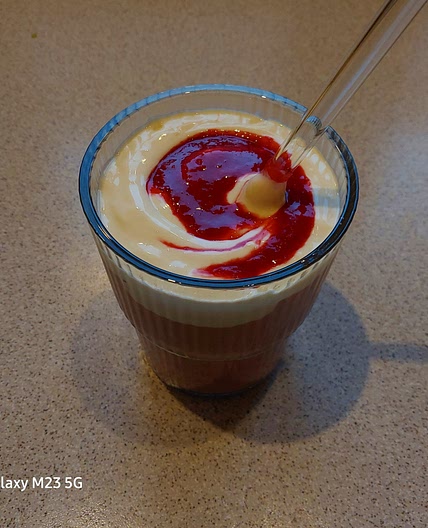 Hailey Bieber inspired raspberry glaze smoothie