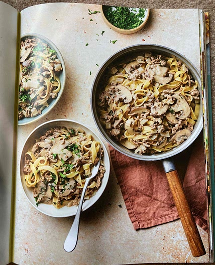 Beef stroganoff pasta