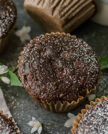 Green Smoothie Chocolate Muffins